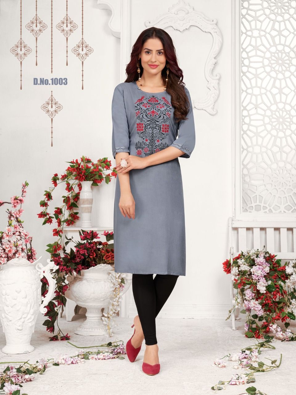 B2 Princess 1 Fancy Designer Ethnic Wear Rayon Embroidery Kurti Collection